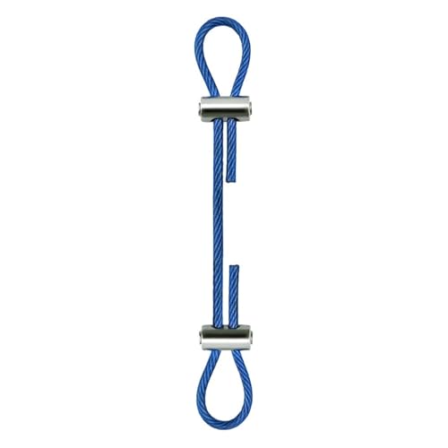 Drahtseil 4-teiliges Befestigungsset aus PVC-Edelstahldrahtseil, verstellbare Befestigungsaufhängung, 2,0 mm, 3,0 mm, for Aufhängen von Bilderrahmen, Topfkamera(Blue,0.5MX4pcs,3.0mm) von GSJNHY