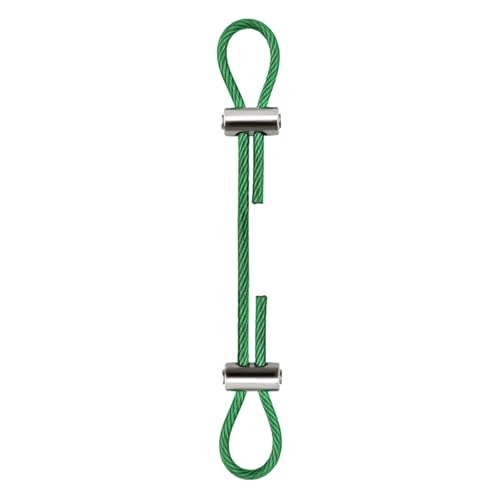 Drahtseil 4-teiliges Befestigungsset aus PVC-Edelstahldrahtseil, verstellbare Befestigungsaufhängung, 2,0 mm, 3,0 mm, for Aufhängen von Bilderrahmen, Topfkamera(Green,3MX4pcs,3.0mm) von GSJNHY