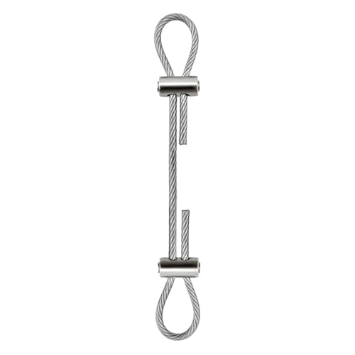 Drahtseil 4-teiliges Befestigungsset aus PVC-Edelstahldrahtseil, verstellbare Befestigungsaufhängung, 2,0 mm, 3,0 mm, for Aufhängen von Bilderrahmen, Topfkamera(Style2,2MX4pcs,3.0mm) von GSJNHY