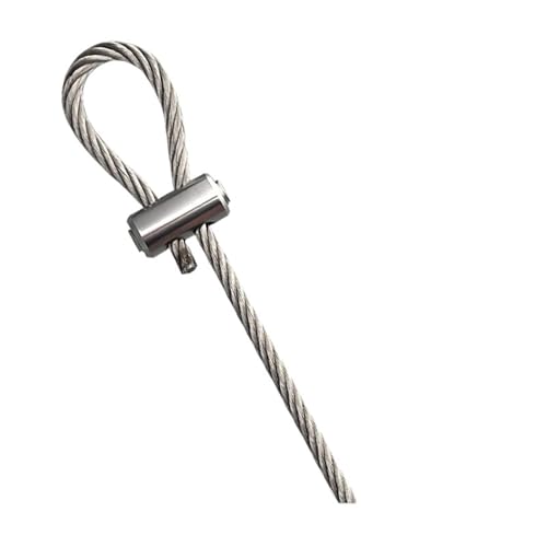 Drahtseil Einstellbares 2,0/3,0/4,0 mm Edelstahl-Aufhängungsdrahtseil-Kabelschloss mit Schloss, erweiterbares Befestigungsset, Beleuchtungsaufhängungsset(Clear,0.5M) von GSJNHY