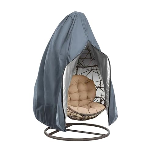 Ei Stuhl Abdeckung Outdoor Garten Ei Stuhl Abdeckung Shell Schild Herbst Schaukel Schutz Abdeckung Reben Stuhl Schaukel Korb Abdeckung(Grey,Single 230*200cm) von GSJNHY