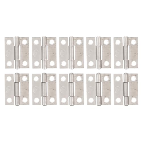 Fenster Scharniere 10 Stück 1-Zoll-Scharniere aus 304 Edelstahl mit 4 Löchern, faltbare Stoßscharniere for Marineboxen, Schranktüren von GSJNHY