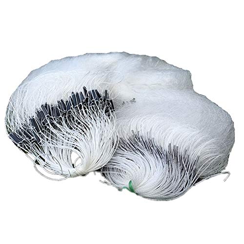 Fischerei Kiemennetz Depth1.5m Länge 50m-100m 3 Ebenen Gill Net Senkblei Sink Net Kunststoff Boje Kescher Nylon Fishing Network-Fischen-Werkzeug Faltbare (Color : A3) von GSJNHY