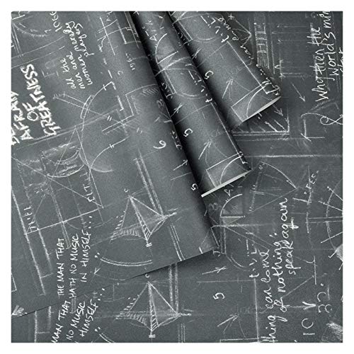 GSJNHY Tapete,möbelaufkleber Schwarz Grau Mode Tapete Rolle Persönlichkeit Weiß-Muster PVC-Wand-Papier Schlafzimmer Wohnzimmer Hauptdekoration (Color : N02801, Dimensions : 10mx53cm) von GSJNHY