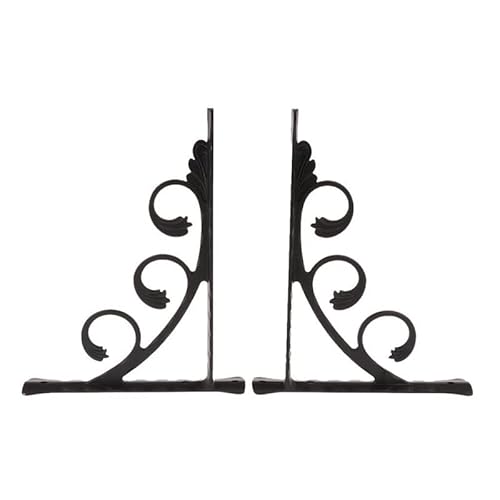 Winkelverbinder 2 x Schwarze/weiße Aluminium-Regalhalterung, L-Form, verdickte Eckstrebe, rechtwinklige Halterung (Color : Black-S-10x15cm) von GSJNHY