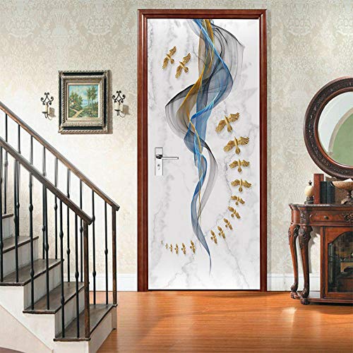 GSKBDQ 3D Türaufkleber Für Innentüren 95X215Cm Kreativer Goldener Vogel Türtapete Selbstklebende Türposter Wandbild Wasserdichte Wandtattoo Pvc Türfolie Schlafzimmer Wohnzimmer Küche Home Deko GSKBDQ 3D Türaufkleber Für Innentüren 95X215Cm Kreativer Goldener Vogel Türtapete Selbstklebende Türposter Wandbild Wasserdichte Wandtattoo Pvc Türfolie Schlafzimmer Wohnzimmer Küche Home Deko von GSKBDQ