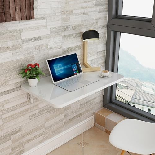 GSKDZG Computertisch, Wandklapptisch, Multifunktion Klapptisch Für Kleine Räume Schwimmender Schreibtisch Klappbar Wandtisch Für Küche, Esszimmer, Büro, Balkon(70x50cm) von GSKDZG