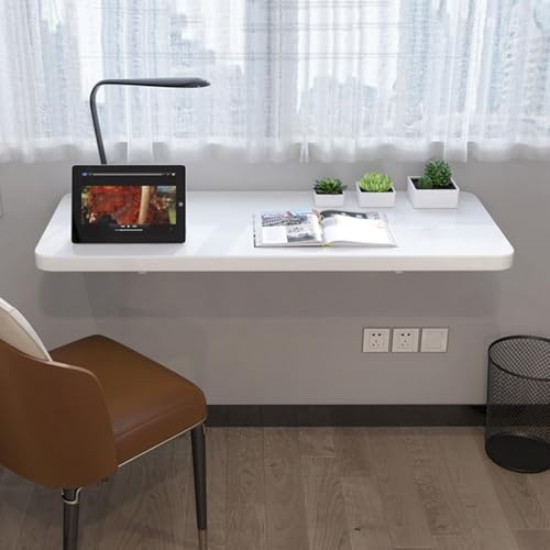 GSKDZG Computertisch, Wandklapptisch Aus Holz Klapptisch Multifunktion Wandtisch Schwimmender Schreibtisch Für Kleine Räume Esstisch Für Küche, Home Office, Waschküche(80x50cm) von GSKDZG