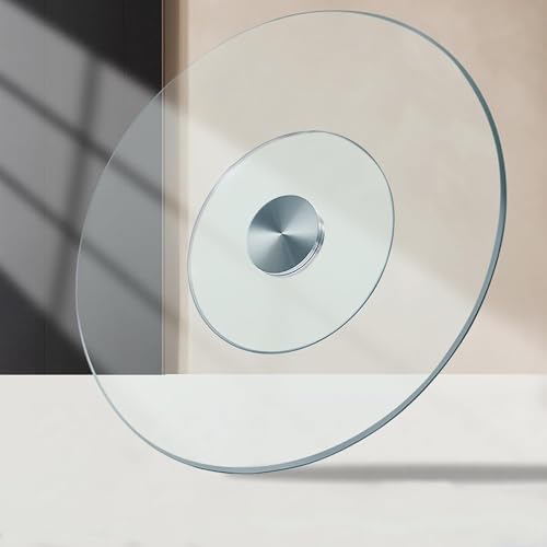 GSKDZG Großer Drehteller Glas Lazy Susan 60cm 70cm 80cm 90cm 100cm Servierplatte Für Esstisch Tischplatte Drehplatte, Leise, Glatt, Nicht Leicht Zu Entleeren(100cm (40inch)) von GSKDZG