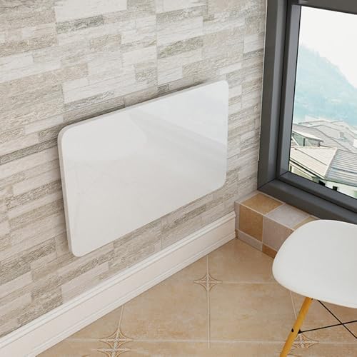 GSKDZG Holz Computertisch, Wandklapptisch Für Kleine Räume Klapptisch Multifunktion Wandtisch Schwimmender Schreibtisch Für Küche, Esszimmer, Balkon, Büro(90x40cm) von GSKDZG
