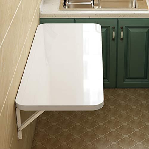 GSKDZG Klapptisch Wandklapptisch Mit Halterungen Wandtisch Für Kleine Räume Küchen Esstisch, Schwimmender Schreibtisch, Maximale Belastung 80Kg(50x40cm) von GSKDZG
