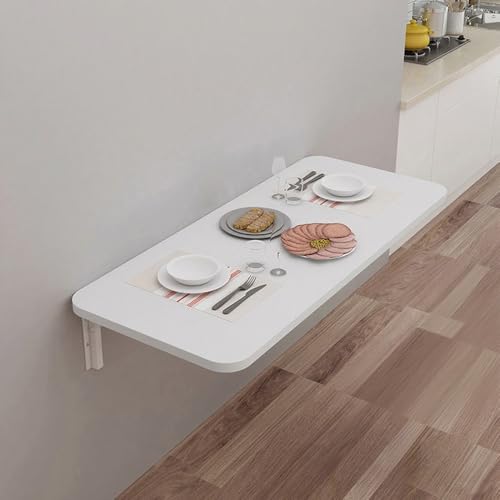 GSKDZG Küche Esstisch, Wandklapptisch, Multifunktion Klapptisch Klappbar Wandtisch Schwimmender Schreibtisch Für Kleine Räume, Computertisch Mit Halterungen(50x40cm) von GSKDZG