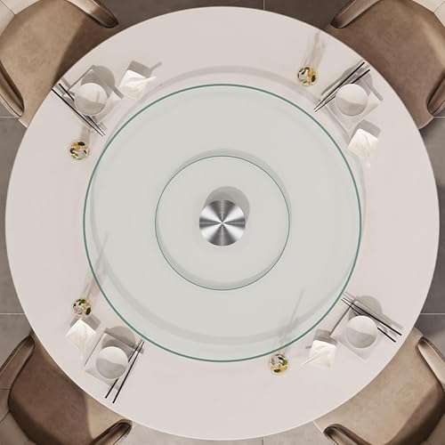 GSKDZG Schwerlast Drehteller Für Esstisch Lazy Susan Gehärtetes Glas Servierplatte 60cm 70cm 80cm 90cm 100cm Großer Tischplatte Drehplatte(100cm (40inch)) von GSKDZG
