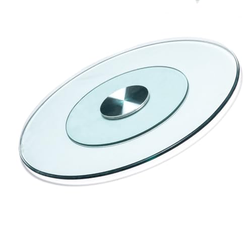 GSKDZG Tischplatte Servierplatte Großer Gehärtetes Glas Drehteller Lazy Susan Für Esstisch Schwerlast Drehplatte 360 ° Drehbar, 60cm 70cm 80cm 90cm 100cm(90cm (36inch)) von GSKDZG