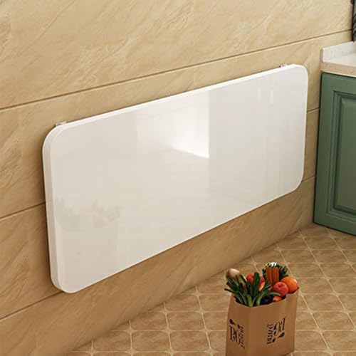 GSKDZG Wandklapptisch, Klappbar Wandtisch Weiß Klapptisch Küchen Esstisch Für Kleine Räume Schwimmender Schreibtisch Aus Holz, Max Tragfähigkeit 80 Kg(60x30cm) von GSKDZG