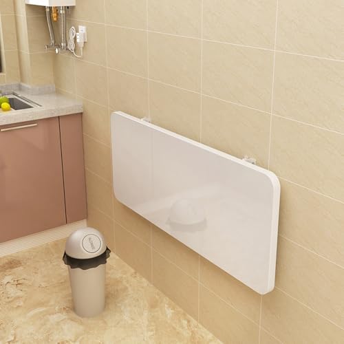 GSKDZG Wandklapptisch, Platzsparender Schwimmender Schreibtisch Für Kleine Räume Klapptisch Klappbar Wandtisch Holz Küchen Esstisch, Maximale Belastung 80 Kg(100x50cm) von GSKDZG