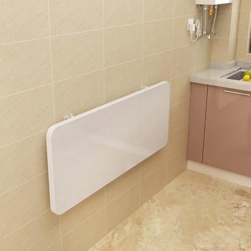GSKDZG Wandklapptisch Klappbar Klapptisch, Multifunktion Wandtisch Für Kleine Räume Computertisch, Schwimmender Schreibtisch Mit Halterungen, Küche Esstisch(120x50cm) von GSKDZG