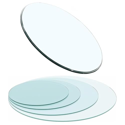 28cm 50cm 90cm Runde Glasscheibe, Tischplatten Aus Gehärtetem Glas, Transparent Glasplatte Ersatzteil Für Wohnzimmer Couchtisch Esstisch(65CM(25in)) von GSKFXJ