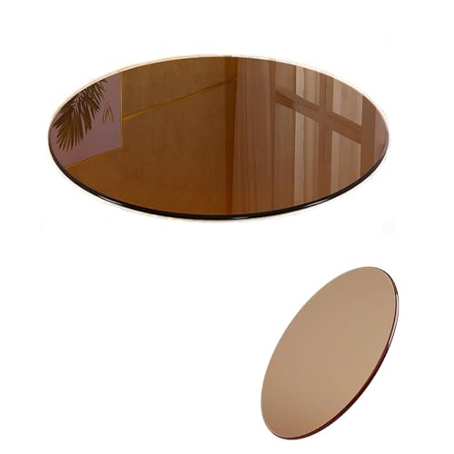 38 48 50 60 70 Cm Rund Glas Ersatztischplatte, Gehärtetem Glas Tischplatte Für Esstisch, Braun Robustes Glasplatte Für Couchtisch(780mm(30.7in)) von GSKFXJ