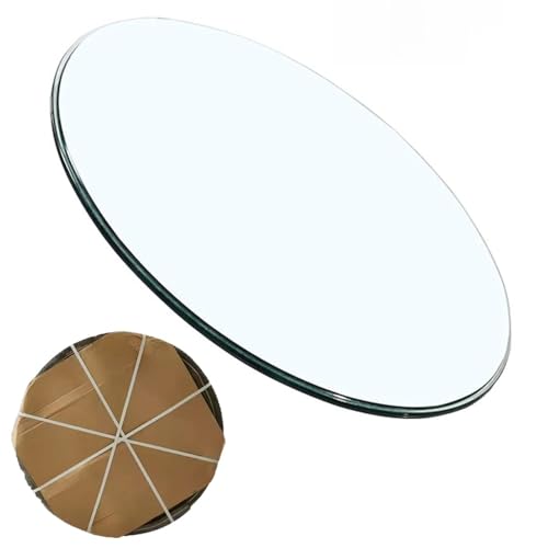 38cm 50cm Tischplatte Aus Gehärtetem Glas, Transparent Runde Glasplatte, Glas Ersatztischplatte Für Couchtisch/Esstisch, Einfach Zu Säubern(85CM(33.5in)) von GSKFXJ
