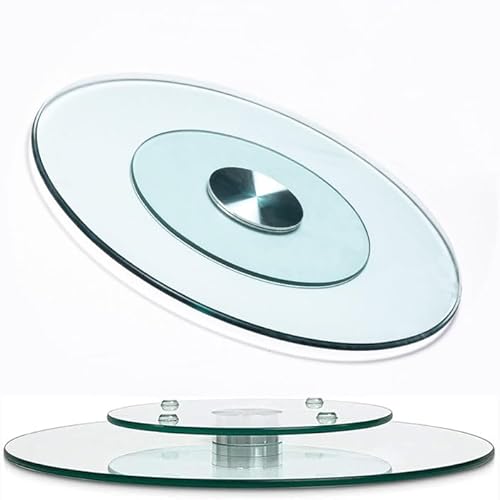 70cm 80cm 90cm 100cm Gehärtetem Glas Lazy Susan Tischplatte Drehplatte, Großer Runde Rotierende Serviertablett, Drehbares Tablett Für Esstisch, 360° Drehbar(100cm(40in)) von GSKFXJ