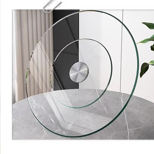 80cm Gehärtetem Glas Runde Tischplatte Drehteller, Großer Drehbar Servierteller Für Esstisch, Drehteller Lazy Susan Glass, Rotierende Tablett Stabil Silent(70CM(28in)) von GSKFXJ