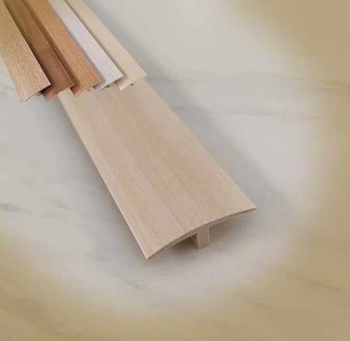 GSKFXJ Flache Türschwellenstreifen PVC Selbstklebend Übergangsleiste Boden T-Form Für Türschwellen Und Verbindungsböden, Vinyl Laminat Boden Abdeckleiste(Maple Color) von GSKFXJ