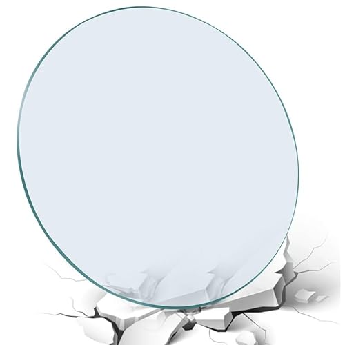 Gehärtetem Glas Rund Tischplatte, Transparent Ersatz Glasplatte Für Esstisch, Robustes Glastischplatte Für Reifen, Couchtisch, Außentisch(45CM(17.7in)) von GSKFXJ