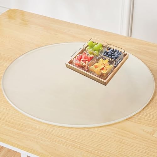 Milchglas Tischplatte Runde, 50 80 90cm Robustes Glasplatte 8mm Dicke, Ersatz Glasplatte Für Wohnzimmer Couchtisch Esstisch(580mm(23in)) von GSKFXJ