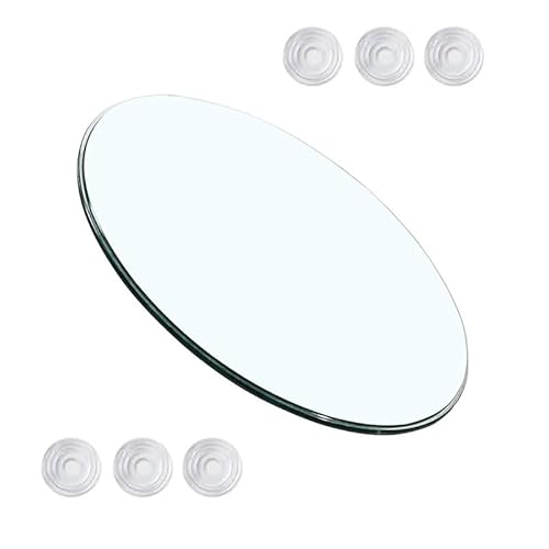 Rund Transparent Glasplatte, 55 65 80 100cm Tischplatten Aus Gehärtetem Glas, Klarglas Ersatztischplatte Für Esstisch/Couchtisch/Reifen(68cm(26.7in)) von GSKFXJ