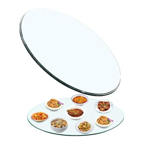 Runde Glas Tischplatte 28cm 38cm 50cm Transparent Glasplatte, Klarglas Ersatztischplatte Für Esstische, Couchtische, Gartentische(90CM(35in)) von GSKFXJ