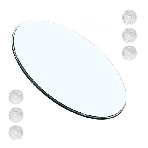 Runde Glas Tischplatte 55/60/70/80cm, Transparent Glastischplatte Ersatzteil, Klarglas Ersatztischplatte Für Reifen, Couchtisch, Außentisch(98cm(38.5in)) von GSKFXJ