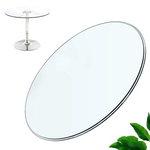 Runde Glasplatte 28 35 48 60cm, Transparent Tischplatte Aus Gehärtetem Glas, Tisch Glasplatte Ersatzteil Für Esstisch/Garten/Couchtisch(38CM(15in)) von GSKFXJ