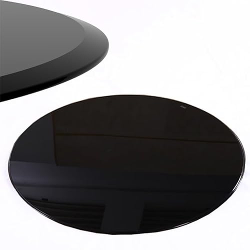 Runde Tischplatte Aus Gehärtetem Glas 38 48cm, Schwarzem Glastischplatte Für Esstisch/Couchtisch, Ersatz Glasplatte, Einfach Zu Säubern(40CM(16IN)) von GSKFXJ