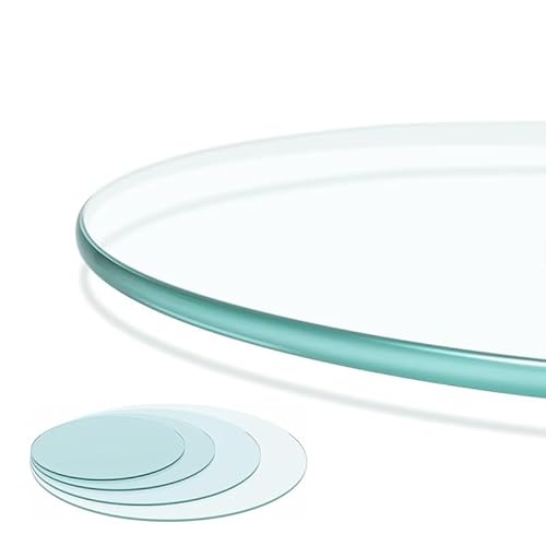 Runde Tischplatte Aus Glas, 300 500 800 Mm Tisch Glasplatte Ersatzteil Für Esstisch, Gehärtetem Ersatztischplatte Für Couchtisch(350mm(13.8in)) von GSKFXJ