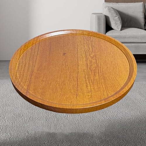Tischplatte Aus Holz, Rund Ersatztischplatte Für Esstisch 50cm 60cm 70cm 80cm Holzplatte Für Couchtisch, GartenTische(Natural wood grain,70cm/28in) von GSKFXJ