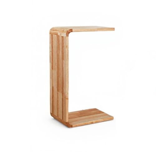 C-förmiger Beistelltisch aus Holz, C-förmige Aus Massivholz gefertigt,kann er horizontal oder vertikal aufgestellt und als Teetisch,Couchtisch,Nachttisch usw.verwendet werdenAuch als Schuhbank nutzbar von GSKJJT