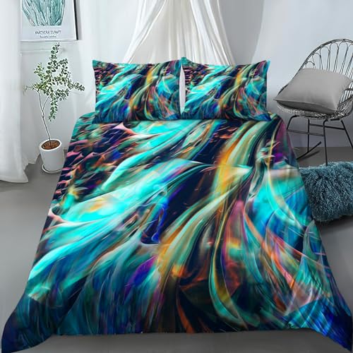 Bettwäsche 135X200Cm 3D Blaue Bunte Moderne Stilvolle Luxus-Marmorstruktur Druck Bettbezug Set 3 Teilig Weiche Microfaser Baby Bettwäsche Bettdeckenbezug Mit Reißverschluss Und 2 Kissenbezug 80X80C Bettwäsche 135X200Cm 3D Blaue Bunte Moderne Stilvolle Luxus-Marmorstruktur Druck Bettbezug Set 3 Teilig Weiche Microfaser Baby Bettwäsche Bettdeckenbezug Mit Reißverschluss Und 2 Kissenbezug 80X80C von GSKOQD