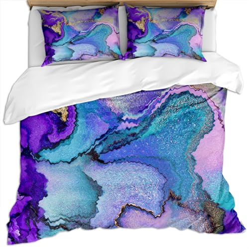 Bettwäsche 135X200Cm 3D Blaue Kunst Mode Haus Marmor Textur Luxus Winter Bettbezug Weiches Microfaser Druckmuster Babybettwäsche Set Mit 2 Kissenbezug 80X80Cm Mit Reißverschluss, Fkomfort & Warme Bettwäsche 135X200Cm 3D Blaue Kunst Mode Haus Marmor Textur Luxus Winter Bettbezug Weiches Microfaser Druckmuster Babybettwäsche Set Mit 2 Kissenbezug 80X80Cm Mit Reißverschluss, Fkomfort & Warme von GSKOQD