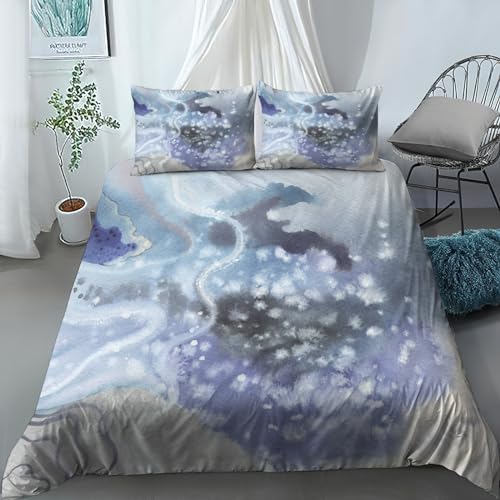 Bettwäsche 155X220Cm 3D Blauer Und Violetter Nebel, Farbenfrohe Graffiti-Kunst Druck Modern Bettwäsche Set Weiche Microfaser Doppelbett Bettwäsche 1 Bettbezug Und 2 Kissenbezug 80X80Cm Mit Reißvers Bettwäsche 155X220Cm 3D Blauer Und Violetter Nebel, Farbenfrohe Graffiti-Kunst Druck Modern Bettwäsche Set Weiche Microfaser Doppelbett Bettwäsche 1 Bettbezug Und 2 Kissenbezug 80X80Cm Mit Reißvers von GSKOQD