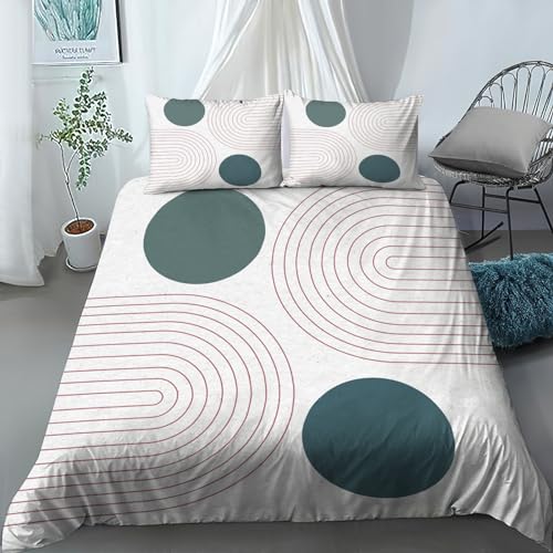 Bettwäsche Set 220X240Cm 100% Polyester Winterbettwäsche Für Mädchen Und Jungen, 3D Blaue Und Rote Kurve Kreis Einfache Texturlinie Druck Muster 3 Teilig-Set : 1 Bettbezug + 2 Kissenbezug 80X80Cm W Bettwäsche Set 220X240Cm 100% Polyester Winterbettwäsche Für Mädchen Und Jungen, 3D Blaue Und Rote Kurve Kreis Einfache Texturlinie Druck Muster 3 Teilig-Set : 1 Bettbezug + 2 Kissenbezug 80X80Cm W von GSKOQD