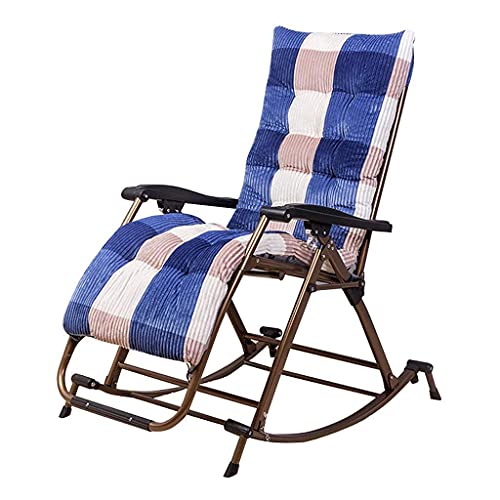 GSKXHDD Klappbare Sonnenliegen für den Außenbereich, Garten-Schaukelstuhl für Erwachsene, Entspannungskomfort |Sonnenliegestuhl Liegestühle Liegestuhl mit Kissen Independence von GSKXHDD
