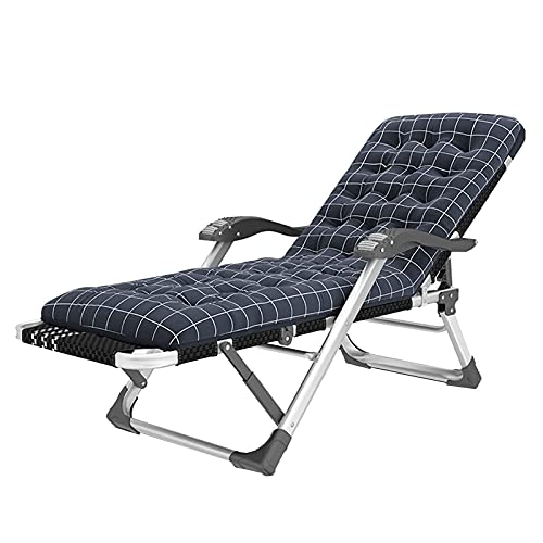 GSKXHDD Liegestuhl-Liegestuhl, zusammenklappbares Einzelbett für die Mittagspause, verstellbare Sonnenliege im Freien, multifunktionaler Strand-Loungesessel für den Balkon, mit Wattepads Independence von GSKXHDD