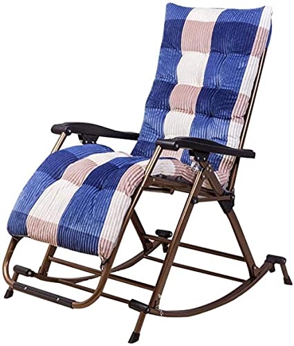GSKXHDD Outdoor-Gartenschaukelstuhl für Erwachsene, Relax-Komfort |Klappbarer Sonnenliegestuhl, Liegestühle, Liegestuhl, Garten, Rasen, Camping Independence von GSKXHDD