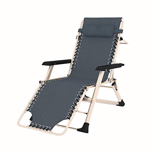 GSKXHDD Robuster Zero-Gravity-Stuhl – zusammenklappbare und neigbare Sonnenliege für den Außenbereich mit Kopfkissen – Stahlrahmen – Verstellbarer Bürostuhl für Terrasse, Garten, Deck Independence von GSKXHDD