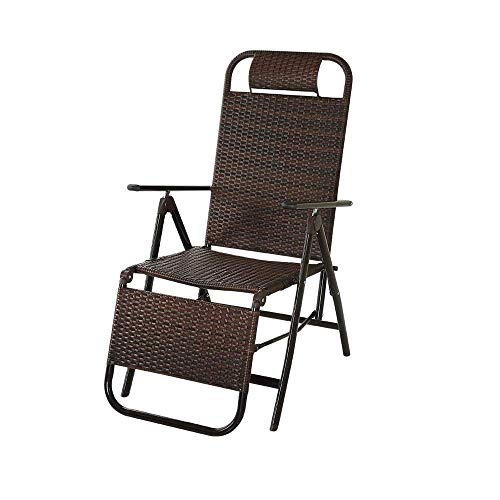GSKXHDD - Sonnenliegen-Stuhl, klappbarer Liegestuhl, Sommer-Klappstuhl, Balkon, Freizeit, Elder-Stuhl, handgefertigt, tragbar, einfach zu verstauen – Braun Independence von GSKXHDD
