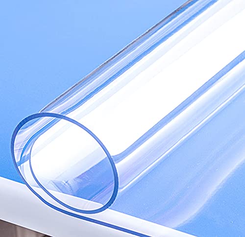 GSPURS PVC Tischabdeckung Tischschutzfolie Transparente Folie Schutzfolie für wasserdicht Lackierten und Glasoberflächen Hochglanz Tischfolie für Küche und Büro(Color:1mm,Size:60x100cm) von GSPURS