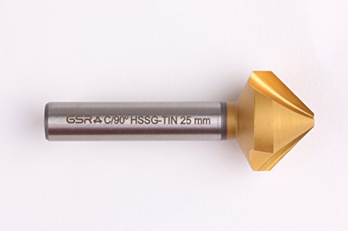 GSR 90° Kegelsenker HSSG-TiN Senker, Titan-Beschichtung Ø 7,3 mm Senkbohrer, hitzebeständig, präzise von GSR