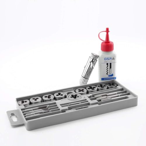GSR Gewindeschneid Set HSS, Gewindeschneider Satz 20-tlg. Werkzeughalter M3-M10 und Gewindeschneidpaste 100ml GSR Gewindeschneid Set HSS, Gewindeschneider Satz 20-tlg. Werkzeughalter M3-M10 und Gewindeschneidpaste 100ml von GSR