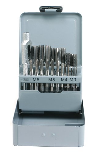 GSR PROFI Gewindeschneidsatz 22 tlg. HSSG M3-M12 | Handgewindebohrer Satz | Gewindeschneider Set | Verpackt in Industrie Metall-Kassette GSR PROFI Gewindeschneidsatz 22 tlg. HSSG M3-M12 | Handgewindebohrer Satz | Gewindeschneider Set | Verpackt in Industrie Metall-Kassette von GSR